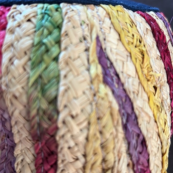 Lucky Brand straw/raffia shoulder bag with adjustable canvas straps - Picture 13 of 14